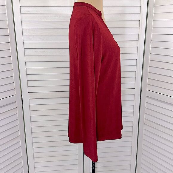 Travelers By Chico's Top Size 1 (8) Emerald Red NWOT - Picture 8 of 16